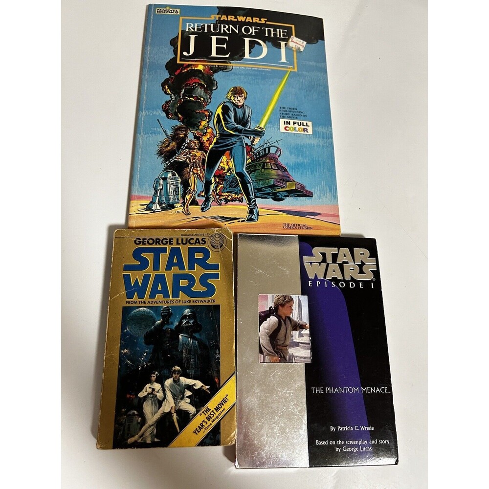 Vintage Bundle Of Star Wars Books Adventures Of Luke Slywalker, Episode 1 & Jedi